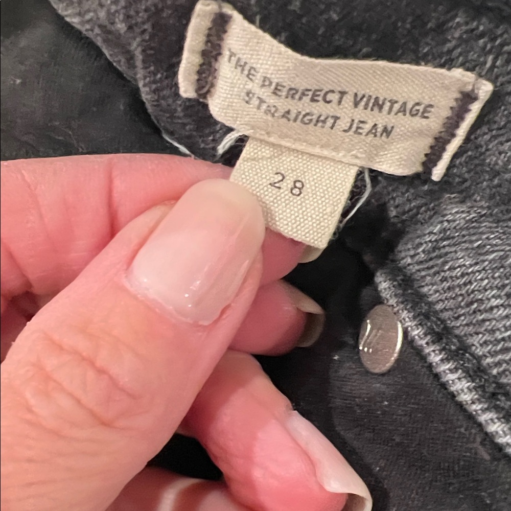 Madewell Gray Perfect Vintage Straight Jean - Picture 3 of 5